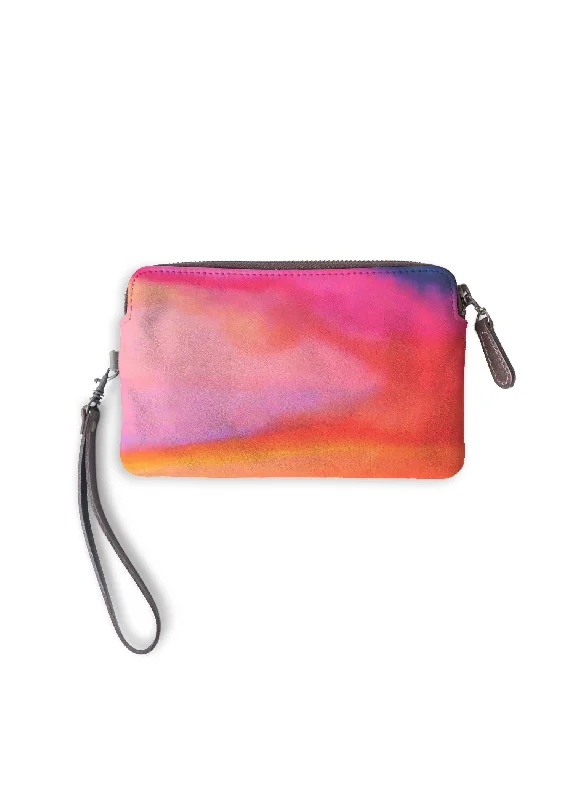 Leather clutch bags with sleek designs and metallic finishes for evening affairs -Tranquility Clutch