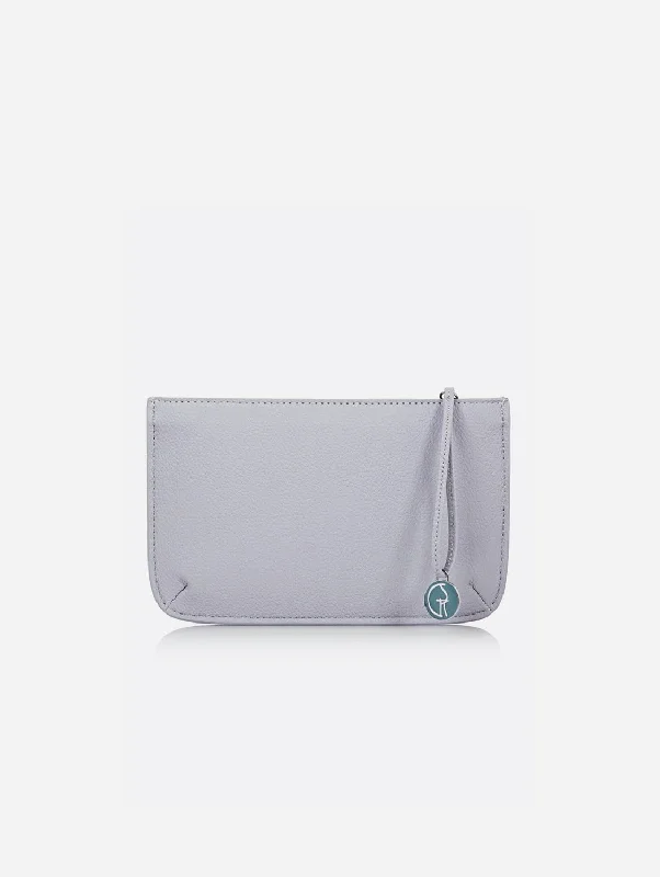 Designer evening bags with high-quality craftsmanship and luxurious detailing for elegance -Multi-Function Vegan Leather Clutch | Grey