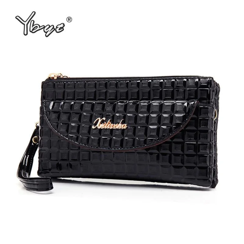 Elegant gold evening clutches with glittering embellishments for a chic, festive vibe -YBYT brand 2018 vintage casual women envelope clutch diamond pack small top-handle bag ladies shoulder messenger crossbody bags